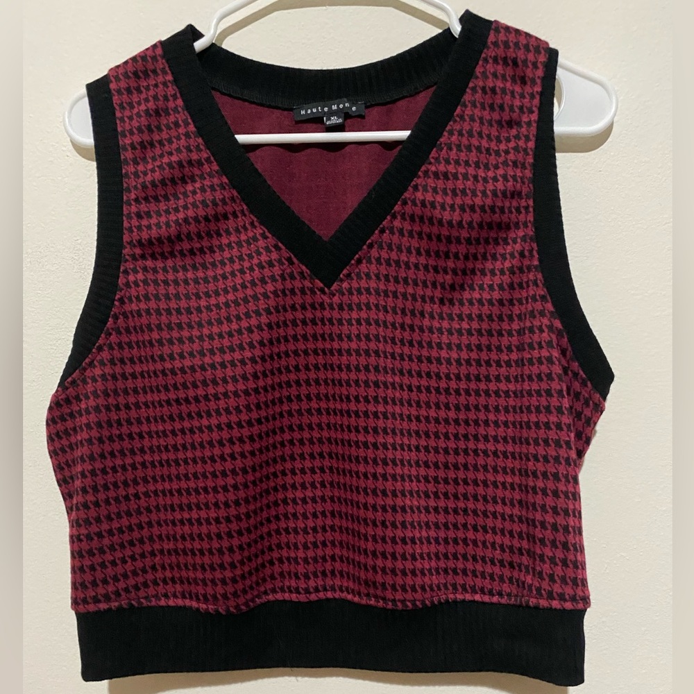 Maroon sweater vest